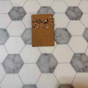 Gold and Silver Geometric Earrings